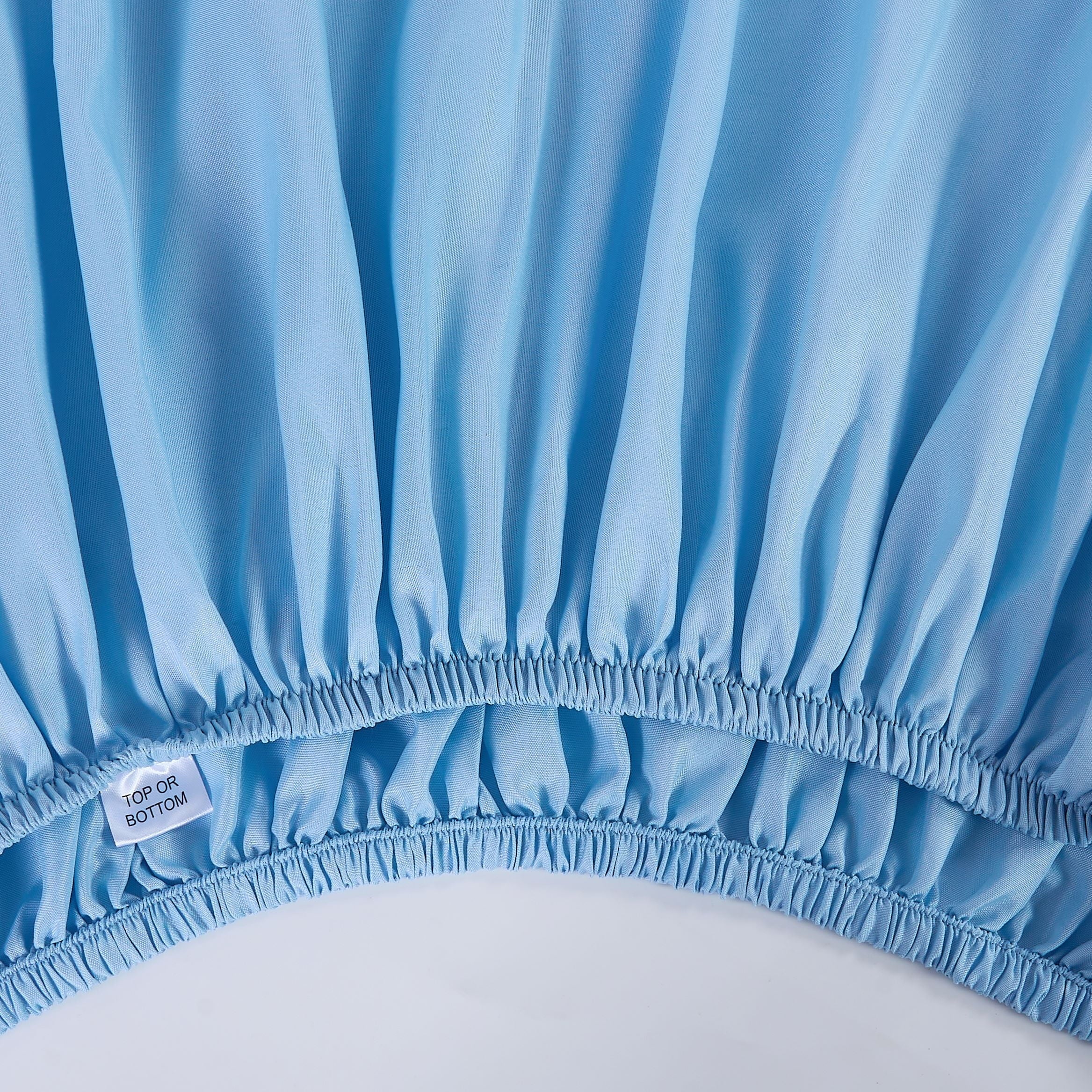 Microfiber Bed Sheet Set, Light Blue, Twin, 3 Piece - Image 5