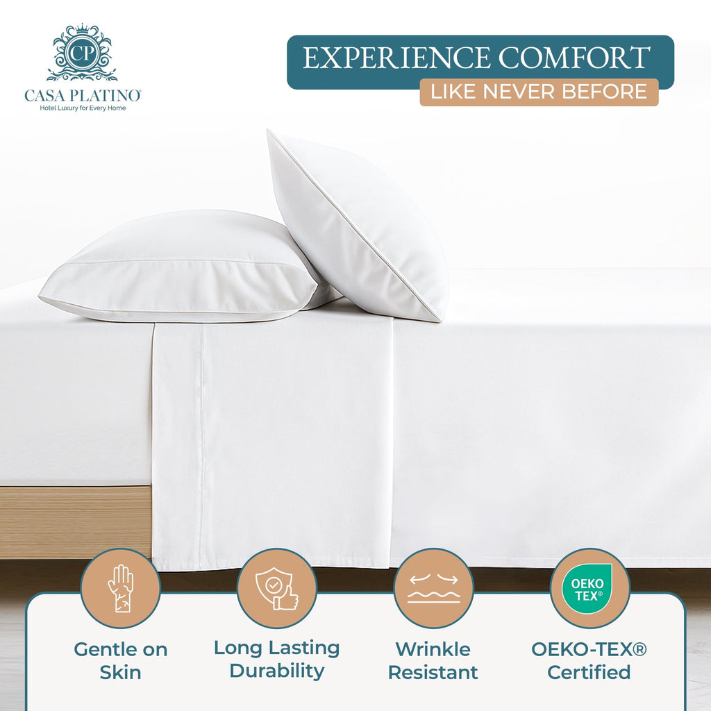 Bed Sheets Set – 6 Piece, 600 Thread Count, 100% Cotton Sheets, Hotel Luxury Sateen Finish, 15" Deep Pocket, Easy to ... - Image 5