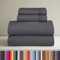 Sheets Set, 1800 Series 4 Piece Deep Pocket Sheets, 100% Soft Microfiber Bed Sheets Set, Gray